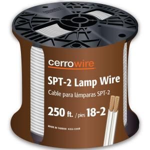 Cerrowire 250 ft. 18  Gauge 2 Conductor Silver Lamp Wire 252 1015G3