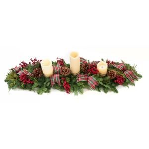 P. Allen Smith Classic Collection Noble Fir Mantlepiece Candle Holder with Fragrant Cedar  Sold Out for the Season   DISCONTINUED 838420wk7
