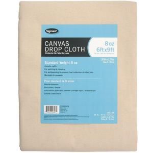 Sigman 5 ft. 9 in. x 8 ft. 9 in., 8 oz. Canvas Drop Cloth CD080609