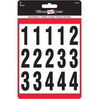 The Hillman Group 2 in. Self Adhesive Vinyl Number Pack 842284