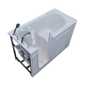 Universal Tubs 5 ft. by 30 in. Left Drain Walk in Soaker Bath Tub in White HD3060WILWS