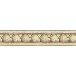 The Wallpaper Company 4.1 in. x 15 ft. Beige Architectural Molding Border WC1281905
