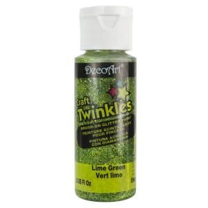 DecoArt Craft Twinkles 2 oz. Lime Green Glitter Paint DCT16 3