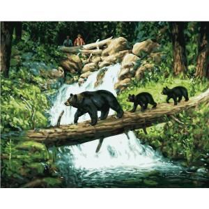 Plaid Paint by Number 16 in. x 20 in. 24 Color Kit Bear Parade Paint by Number 21764