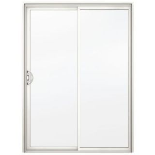 JELD WEN A 200 Series 72 in. x 80 in. White Reversible Aluminum Sliding Patio Door with Clear Tempered Glass 8b6110