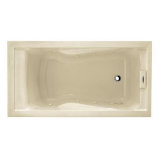 American Standard EverClean 5 ft. x 32 in. Whirlpool Tub with Reversible Drain in Linen 2422LC.222