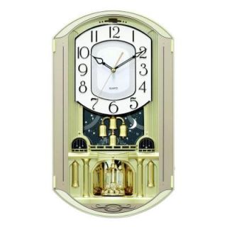 Nextime 19.63 in. x 11.50 in. Plastic Music Wall Clock 6230ARMKS