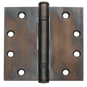 4.5 in. x 4.5 in. Oil Rubbed Bronze Ball Bearing Non Removable Pin Steel Hinge CP4545BBNRP 10B 3
