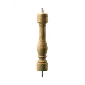 Fypon 27 27/32 in. x 5 11/32 in. x 5 11/32 in. Polyurethane Baluster Euro Stone Texture BAL5X28EUST