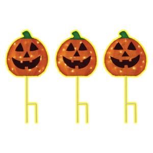 Home Accents Holiday 10 in. Pathway Pumpkin Lights (Set of 3) TY054 1324