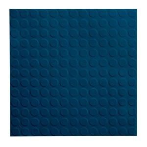 ROPPE Low Profile Circular Design Deep Navy 19.69 in. x 19.69 in. Dry Back Tile 9923P139