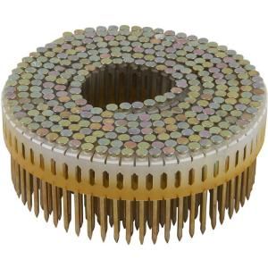 Hitachi 2 in. x 0.099 in. Plastic Smooth Shank Electro Galvanized Collated Coil Nails (9,000 Pack) 12500