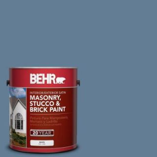 BEHR Premium 1 gal. #MS 78 Bleached Denim Satin Interior/Exterior Masonry, Stucco and Brick Paint 28201