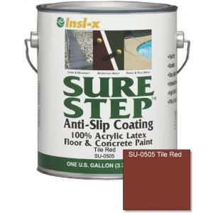 Sure Step 1 gal. Tile Red Acrylic Anti slip Concrete Paint SU 505