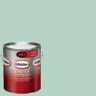 Glidden DUO Martha Stewart Living 1 gal. #MSL129 01F Sea Glass Flat Interior Paint with Primer DISCONTINUED MSL129 01F