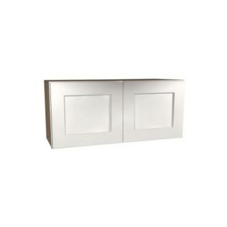 Home Decorators Collection Assembled 30x15x12 in. Wall Double Door Cabinet in Newport Pacific White W3015 NPW