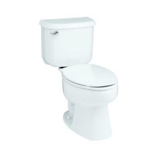Sterling Plumbing Windham 2 piece 1.6 GPF High Efficiency Round Toilet in White 402078 0