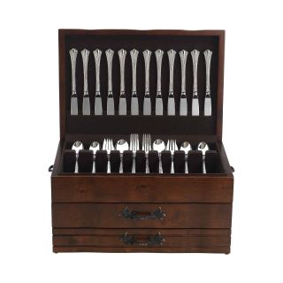 Reed and Barton Reed & Barton Provincial Cherrywood Two Drawer Flatware Storage