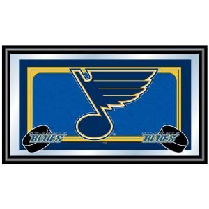 Trademark NHL St. Louis Blues Logo 15 in. x 26 in. Black Wood Framed Mirror NHL1525 SLB