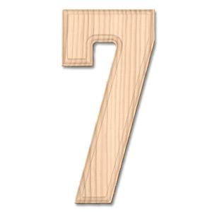 Design Craft MIllworks 8 in. Pine Wood Number (7) 47213