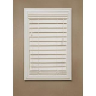 Home Decorators Collection Ivory 2 1/2 in. Premium Faux Wood Blind, 64 in. Length (Price Varies by Size) 10793478077601
