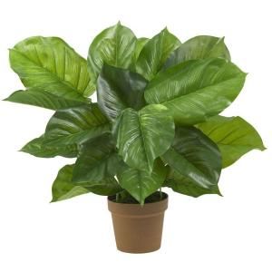 Nearly Natural 27.0 in. H Green Large Leaf Philodendron Silk Plant (Real Touch) 6582