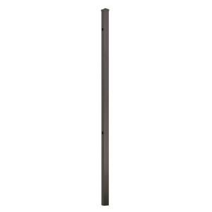 Cercadia 70 in. Black Aluminum Gate Post Flat Top for 2 Rail DISCONTINUED FCS48EPEBL