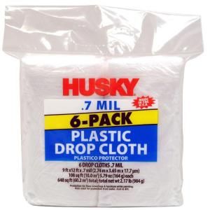 Husky 9 ft. x 12 ft. Drop Cloths (6 Pack) DCHK 07 6 6