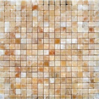 MS International Honey 12 in. x 12 in. x 10 mm Polished Onyx Mesh Mounted Mosaic Tile (10 sq. ft. / case) SMOT ONYX 5/8 P