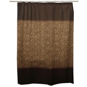 Famous Home Fashions Leopard Brown Shower Curtain 901290