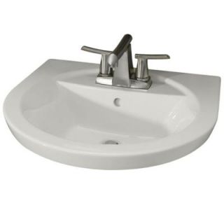 American Standard Tropic Petite 21 in. Center Pedestal Sink Basin with 4 in. Faucet Centers in White 0403.004.020