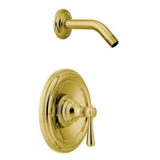 MOEN Kingley Single Handle Posi Temp Shower Trim Kit Less Showerhead in Polished Brass T2112NHP
