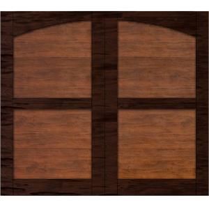 Martin Garage Doors Wood Collection Charterhouse 8 ft. x 7 ft. Flush Panel Walnut Woodgrain R14 Insulation Dark Stain Overlay Garage Door HDIY 000307