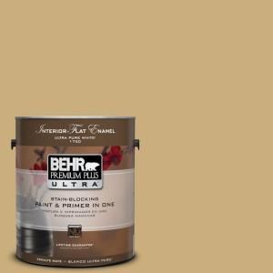 BEHR Premium Plus Ultra 1 Gal. #PPU6 16 Cup of Tea Flat Enamel Interior Paint 175401