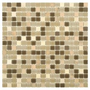 Merola Tile Spectrum Mini Crest 11 3/4 in. x 11 3/4 in. x 4 mm Glass and Stone Mosaic Wall Tile WITSMCRE