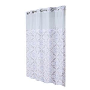 Hookless Shower Curtain Mystery with Peva Liner in Purple Medallion Print DISCONTINUED RBH40MY434