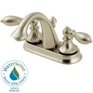Pfister Catalina 4 in. 2 Handle High Arc Bathroom Faucet in Brushed Nickel DISCONTINUED F 048 E0BK