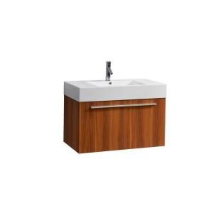 Virtu USA Midori 35 3/16 in. Single Basin Bathroom Vanity in Plum with Poly Marble Vanity Top in White JS 50136 PL PRTSET1