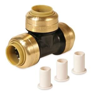 KBI 1 in. x 1 in. x 1/2 in. Polysulfone CTS Glueless Quick Connect Reducer Tee Push for PEX CPVC Copper PLT 331