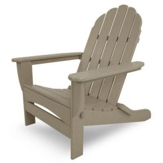 POLYWOOD Classic Adirondack Sand Oversized Curveback Patio Chair AD7030SA