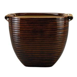 Norcal Pottery 9 in. Ceramic Oolong Rounded Square Cane Planter 100507560