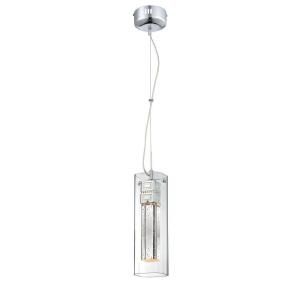 Illumine Designer Collection 1 Light Chrome Pendant with Clear Glass Shade CLI LS 19035