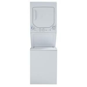 GE Unitized Spacemaker 2.2 cu. ft. Washer and 4.4 cu. ft. Electric Dryer in White GTUP240EMWW