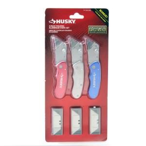 Husky Folding Utility Knives (3 Pack) DISCONTINUED 010 008 HKY