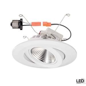 Commercial Electric 6 in. White Gimbal Recessed LED Trim CER6742WH