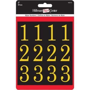 The Hillman Group 2 in. Self Adhesive Mylar Number Set 842270