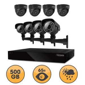 Defender 8 Channel Smart Security DVR with Hard Drive and (4) Bullet and (4) Dome Ultra Hi Resolution Cameras 21091