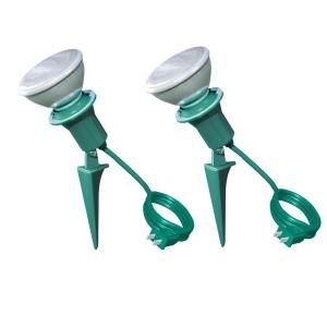 Stanley LampMax 6 ft.16/3 Outdoor Flood Lamp Holder   Green (2 Pack) 170411.0