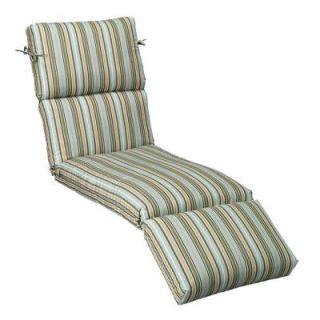 Home Decorators Collection Cilantro Stripe Sunbrella Outdoor Chaise Lounge Cushion 1573610620
