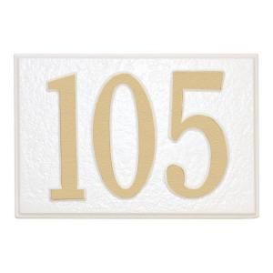 Whitehall Products Wall Mailbox Plaque in White/Gold 1426WG